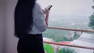 Colombian wife has sex with a worker