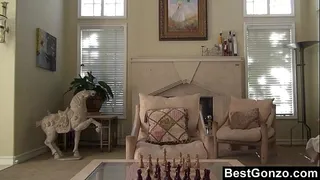 BestGonzo - Sexy black gf on a hot strip chess
