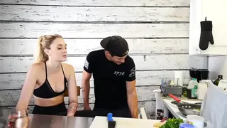 "Pornstars chatting and cooking"