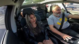 A Latina from Bolivia Bianca Lima gets into Ted's ride with her giant breasts