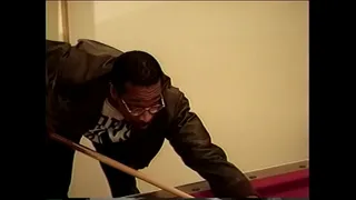 Blonde gets an interracial fuck on pooltable
