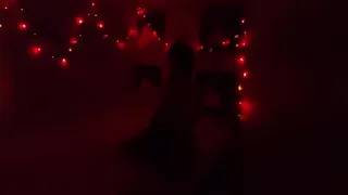 The sensual stepmother shows off her naked body at Christmas