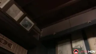 Slutty ass Asian brunette has a nasty dude who is in her and is fucking her as if she is a sex toy that needs to be hammered up. He cums on her stomach.