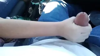 Jacking off while driving