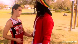 18yo teen interracial blowjob and fuck HS girl cheerleader Anastasia Rose
