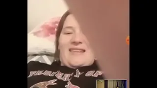Ex gf opening her pussy and watching me jerk off