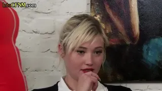 CFNM mistresses jerking off bf dick