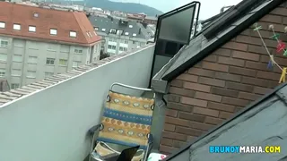I spy on my neighbor and I jerk off while she touches herself in secret