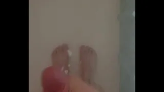 Jerking off in the shower