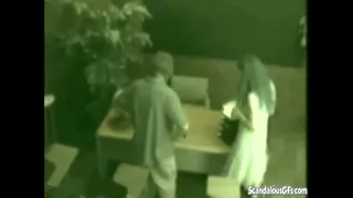 Cock sucking and fucking office secretary fucked accross the desk in missionary pose