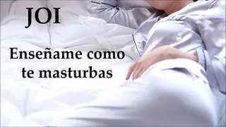Instructions to masturbate in my bed. Spanish voice.