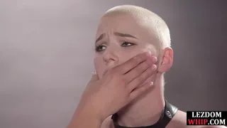 Horny bald with some nice sweet tits is getting it rough by her lesbian friend