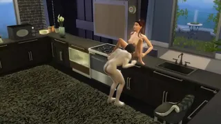 The girl was fucked right in the kitchen