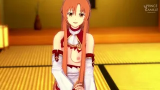 Sexy Asuna SAO JOI teasing fucking her small tits