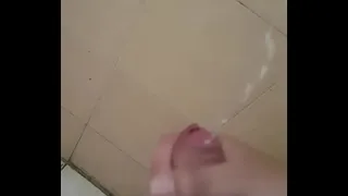Masturbates in the Latin bathroom