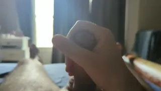 masturbating with some sun rays through the window