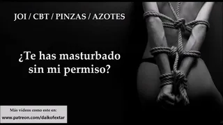 Hitting your parts and your ass. JOI slave level.
