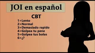 Instructions to masturbate CBT JOI Spanish voice and sissy challenge.