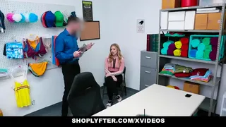 Scared teen thief used from behind by a LP officer