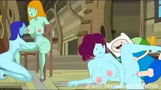 Finn fornicates a woman in a bikini (Latino)