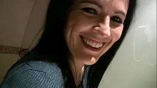 Fast fucking on the toilet with hot spanish mature Monste Swinger