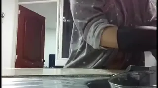 Homemade video of busty stepmother in the kitchen leaked