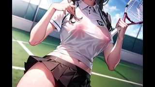 Teens Playing Tennis Transparent Cloth (ASMR)