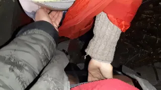 Loving lesbian sex in a hut