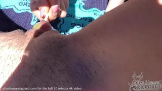 risky lesbian pussy licking and playing on croatian beach