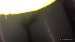 Tight and shiny leggings of a well assed slut