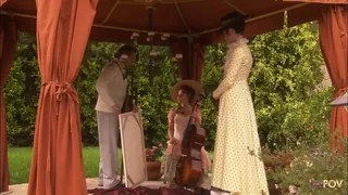 While the event took place, the cello playing lesbian imagined fucking her focused milf. Then, once it was done, she reach out to her and ended up fucking her in a very passionate session.