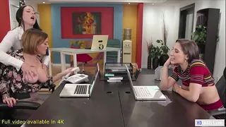 Lesbian Anal Threeway Sex In The Office