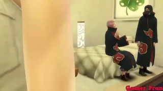 akatsuki porn Cap 6 Kakuzu talks to sakura and konan in order to have a threesome and they end up fucking with their two friends as they like milk a lot