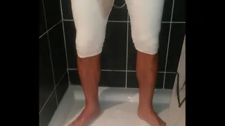 Dressed pee in the shower