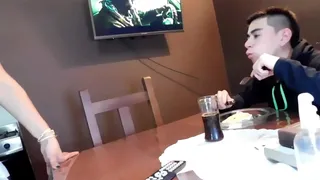 I left his ass dripping with milk and he gave me pizza
