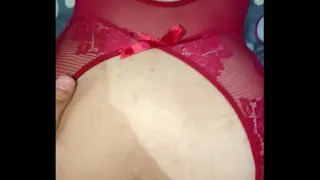 Mexican in red lingerie likes to fuck doggy style after work, she says she is always horny