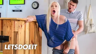 HORNYHOSTEL - Arteya - Blonde Slut Has A Risky Fuck Session Behind Her Boyfriends Back