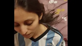 Chilean guy fucks a big ass Argentine and fills her face with cum