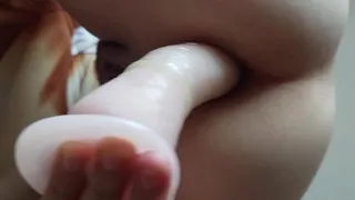 I give myself a good anal with my dildo