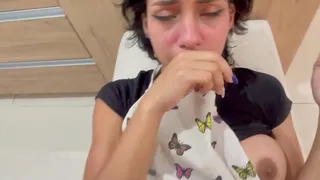 The first cock that enters my shy stepsister's little pussy.