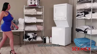 trapped in the washing machine to fuck her mercilessly.