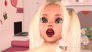 Boyfriend plays with a hot girl in the bedroom