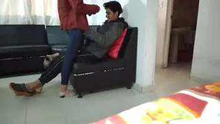 My girlfriend takes my cum out of me with a blowjob