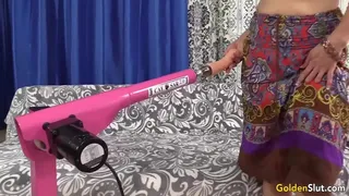 Fucking Machine Reams Old Michele Marks
