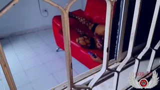 I am caught while I masturbated in the living room of my house