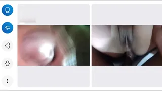 He couldn't hold back from being so horny and came after 1 minute of video calling