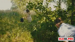 old man spies the teen with big natural tits