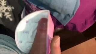 Cum on neighbour's mask