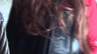 broke crushing while wearing mask and overknee boots