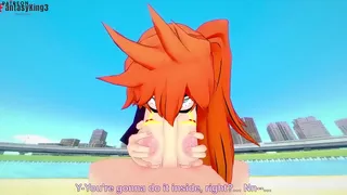 Itsuka Kendo having sex in the streets of tokio | Boku no hero | Short